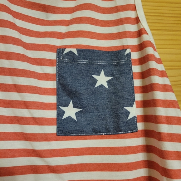 Michelle Mae Stars and Stripes Tank Women's Size Medium NEW Red White Blue USA - Picture 2 of 6